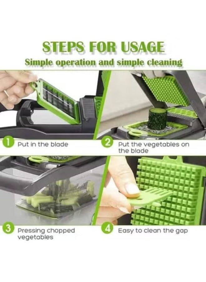 TaimAs 16-in-1 Multi- Functional Vegetable Chopper & Slicer – Fast, Easy & Mess-Free Cutting - Image 2